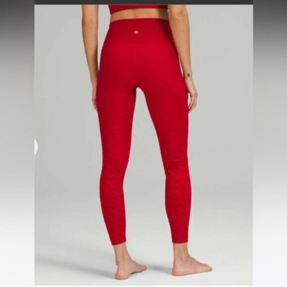 Lululemon  2021 Lunar New Year Wunder Under High-Rise Tight  Pants  25" Dark Red - Picture 16 of 16